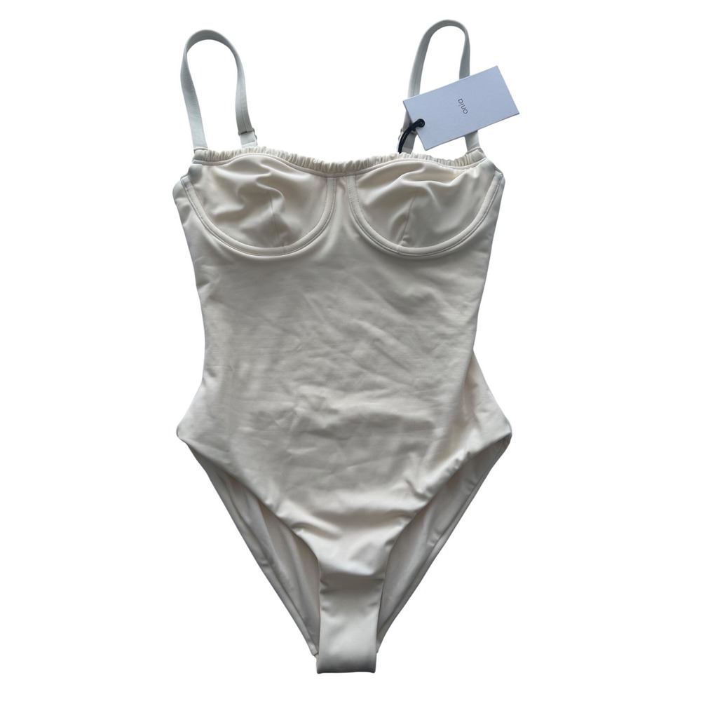 Onia Marilyn One Piece Underwire Swimsuit Vanilla Cream XS NWT WSO62-05OP